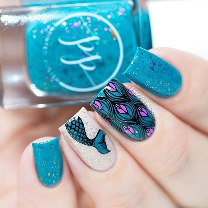 Whats Up Nails - B038 Lost at Sea Stamping Plate for Nail Art Design