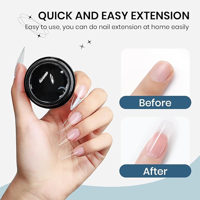 Clear 3d Nail Gel Sculpting Gel, Non Stick Hand Moding Gels for Nails with 3D Silicone Nail Art Molds Solid Builder Sculpture Hard Gels for Extend Home DIY Manicure
