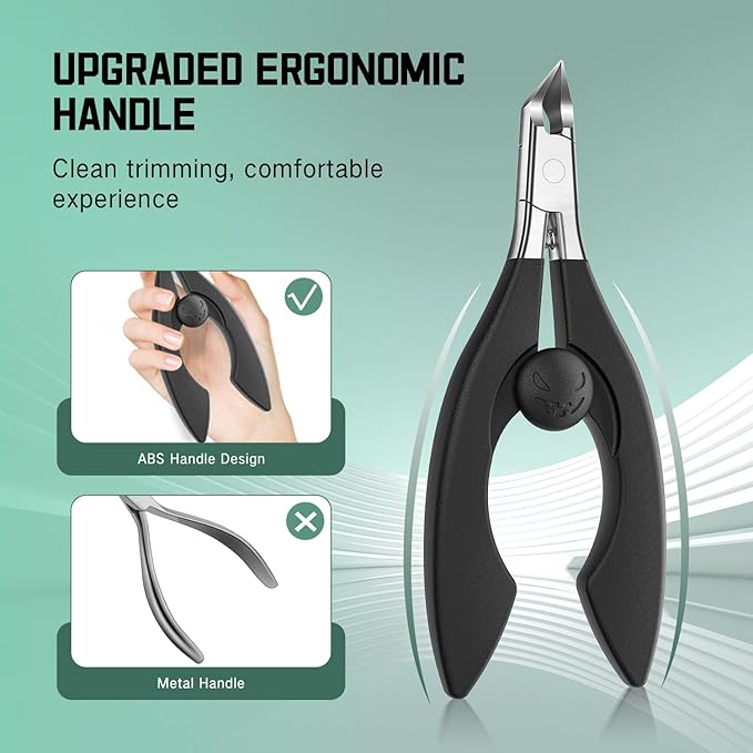 Upgrade Nail Nippers Professional Podiatrist Ingrown Toenail Clippers for Seniors Men,Slanted Eagle Beak Nail Clippers for Thick Toe Nails Cutter, Cuticle Remover Trimmer,Ingrown Toenail Scissors