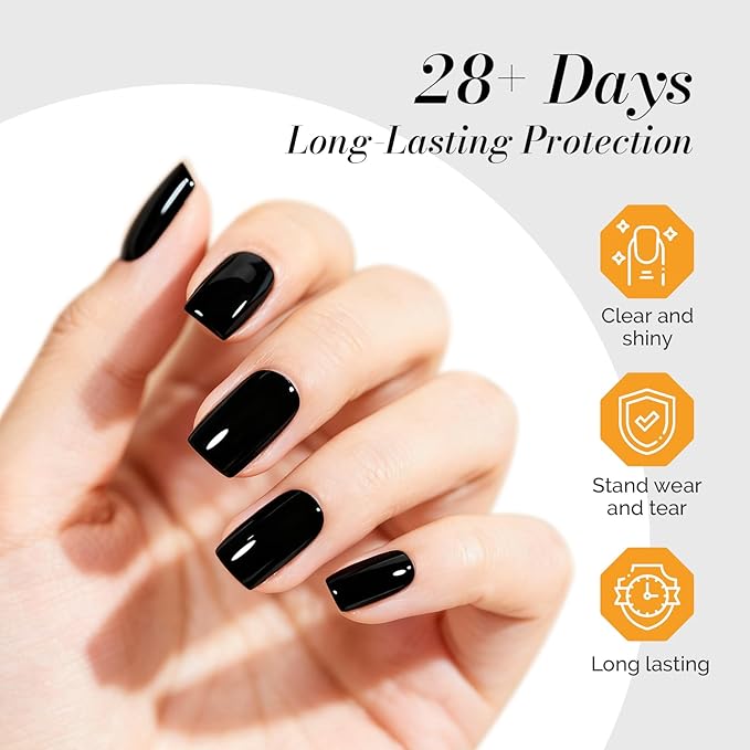 MelodySusie 2PCS 0.5fl oz Gel Top Coat Set,No Wipe High Gloss Shine Finish Long Lasting Top Gel for Clear Nail Gel and Acrylic Nails,essential for Home DIY and Nail Salon