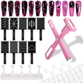 Laza Super Strong 5-in-1 Nail Magnet Tools with 5 Stands, 100 Adhesive Tabs and 9 Patterned Magnetic Nail Polish Wands for Galaxy Cat Eye Nails