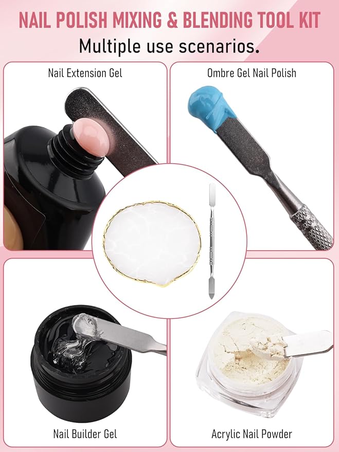 Nail Art Tools, 200PCS Nail Sponges for Ombre and Nail Art Brushes Set, Nail Design Tools with Nail Art Palette, Spatula & Grabber, Nail Tech Must Haves Nail Stuff Supplies for Salon & Home Use