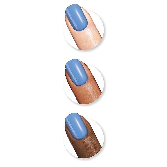 Sally Hansen Miracle Gel Salon Quality Nail Polish | Gel-Like Formula, Two-Step System, No UV Light Needed, Long Lasting | Opaque, Glossy | 639 Sugar Fix | Classic Blue Nail Polish