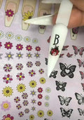 Gel & Acrylic Nail art Practice Sheet,Reusable Nail Art Training mat DIY Sticker Stencil Guide French Tip stiletto Nail Sculpting 3D Nail Design Worksheet Nail Tech Practice Gel X acrylic nails (9)