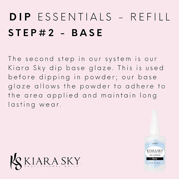 Kiara Sky Dip Essentials 2 oz Refill - Base and Top Coat Duo