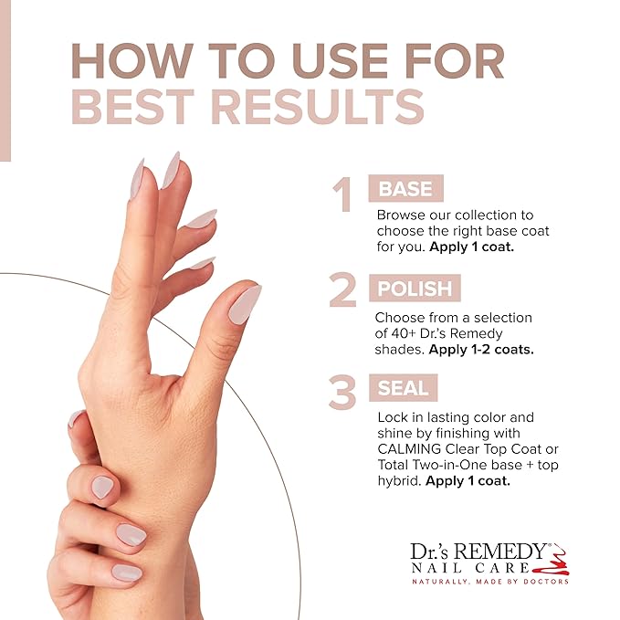 Dr’s Remedy Enriched Nail Polish: Non Toxic, All Natural, and Organic - Doctor Formulated: Strengthens, Restores, Heals, and Protects '24-Free' - PROMISING Pink