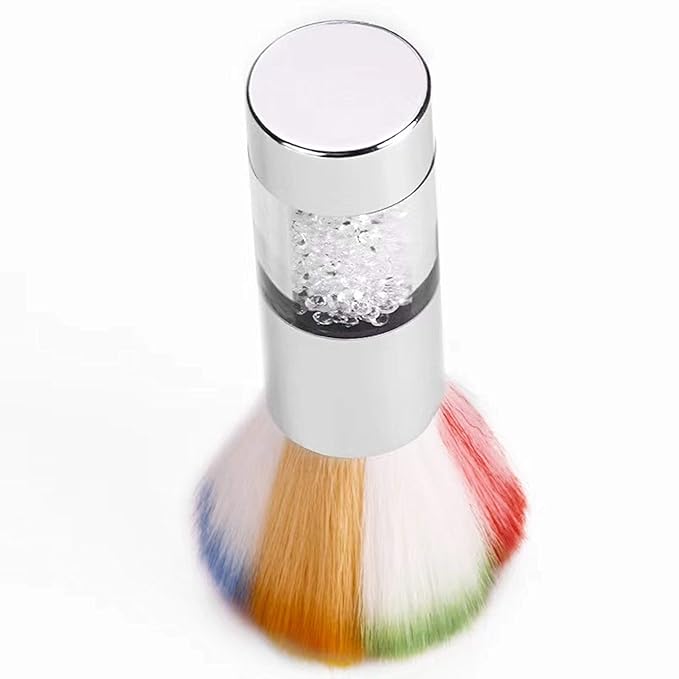 Wanton,Nail Art Dust Brush Colorful Nail Brush Remover Cleaner For Acrylic & UV Nail Gel Powder Rhinestones Makeup Foundation Brushes Nail Arts Dust Cleaner Brush for Makeup or Nail Arts