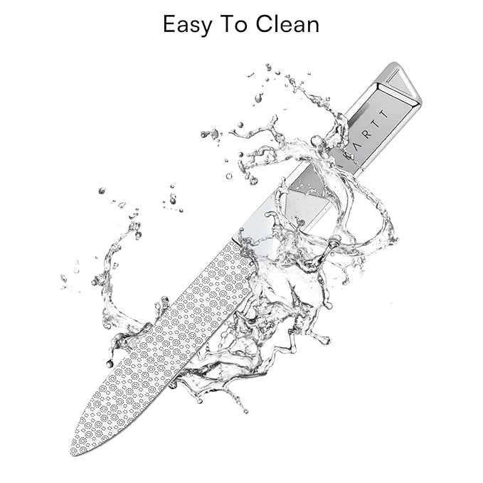 Makartt Metal Nail File: Nail File for Natural Nails, Stainless Steel Double-Sided Coarse & Fine Grinding Surface, Cleaning Tip and Anti-Slip Handle for Home Salon Use, 1pc