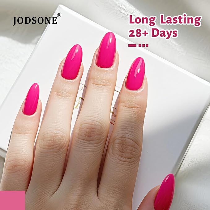 JODSONE 16.5ml Pink Purple Gel Nail Polish Pink Purple Gel Polish Bright High Gloss Soak Off U V Nail Manicure Salon DIY at Home