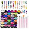 36 Colors Nail Painting Gel kit, Nail Paint for Nail Art Gel Polish For French Tip Tool Design For Home Salon DIY Nail Art,UV/LED Curing Required