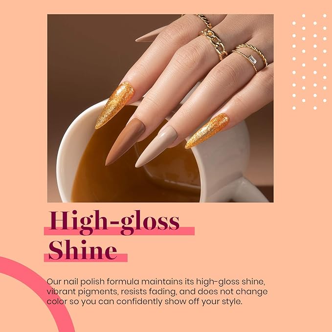 Beetles Brown Gel Nail Polish, 1Pcs 15ml Brown Winter Color Gel Polish Soak Off Nail Art Manicure Salon DIY Uv Lamp Nail Design Decoration at Home