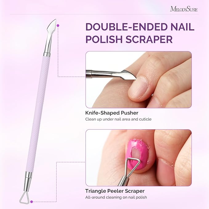 Melodysusie 4 in 1 Acrylic Nail Clippers Set, with Cuticle Trimmer and Dual-Ended Cuticle Pusher Remover, Stainless Steel Acrylic Nail Cutter Set, Pedicure Manicure Acrylic Nail Tools for Home Salon