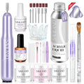 SAVILAND Acrylic Nail Kit with Drill: Professional Salon Nails Kit with Everything Acrylic Powder and Liquid Set Nail Brush Forms Top Gel & Manicure Tools Kit for DIY Extension Carving Home Use