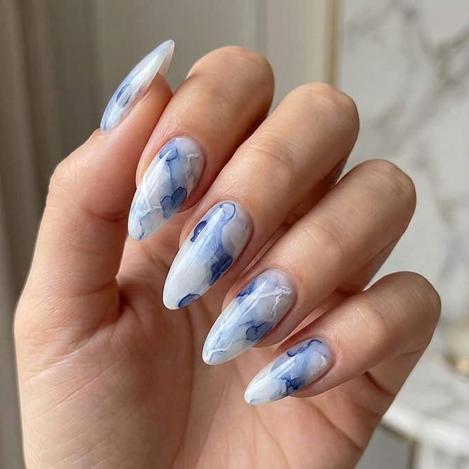 A'DOR BEAUTY Marble Ink for Nails Set - 12 Watercolors & 5 Metallic Shades, Blooming Gel Magic Nail Polish, Nail Art Supplies for Marbling, Veining & Abstract Nail Design - Marble-12