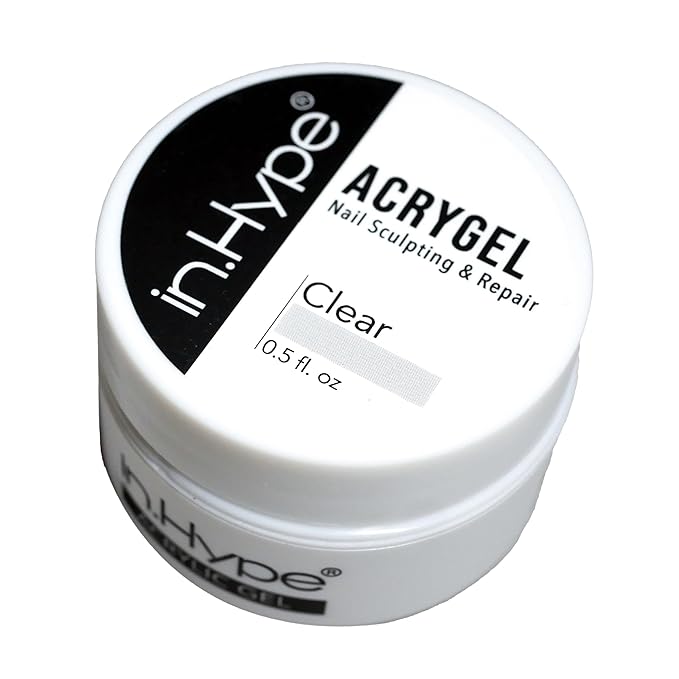 IN.Hype AcryGel/Acrylic Nail Extension Builder Gel Poly Nail Gel (Clear)