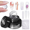 TOMICCA Hard Gel 3D Gel Nail Art Solid Builder Gel for Nails 50g 3D Nail Gel Sculpting Gel for Nail Art Non Sticky Hand Hard Gel Carving Gel Nail Glue Extension Gel Clear
