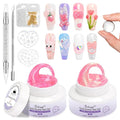 Solid Builder Nail Gel BISHENGYF - 4-in-1 3D Sculpting Gel 30g White 3D Nail Gels Non-Sticky Hand Carving Glue Extension Rhinestones & Sculpture Hard Gels for Gel Nail Art Home DIY 13