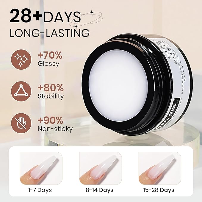 White 3d Sculpting Gel for Nails, 3d Gel Nail Art Non Stick Hand Extension Nail Gels Sculpture Molding Gels with 3D Silicone Nail Art Home DIY Manicure for Women Girls
