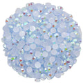4500 Pcs SS12 3mm AB Flatback Rhinestones for Nails Art Crafts Glitter Round Shine Gems Crystals DIY Clothes Shoes （White AB）