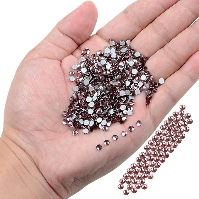 NCB 2880pcs Non Hotfix Flatback Crystals Rhinestones Round Glass Diamonds Charms Gems Stones Beads 3D for Nails Art Craft Jewels Accessories Phone Shoes Decorations (Lt. Amethyst SS16 4.0mm 2880pcs)