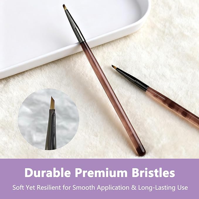 Nail Paint Brush for Design Art Petal Flower Brushes for Nails Thin Round Gel Painting Brush Set 3D Detail Liner and Triangle Brushes for Acrylic Blending and Professional Nail Art Painting