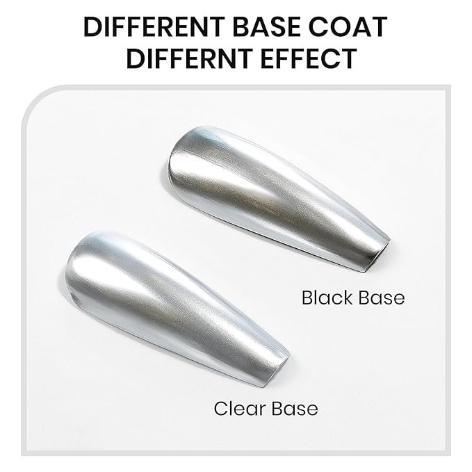 Silver Metallic Nail Polish Quick Dry Mirror Nail Polish Non Gel High Glossy Nail Lacquer Air Dry Chrome Nails Polishes Oil-based Holo Fingernail and Toenail