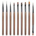 9pcs Nail Art Brushes Set Nail Art Tool Set Striping for Long Lines Drawing Pen with Extension Gel Brush Builder Gel Brush Dotting Pen Salon at Home Diy Manicure