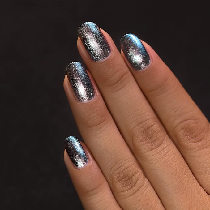 ILNP Stardust - Unique Silver to Teal Ultra Chrome Nail Polish
