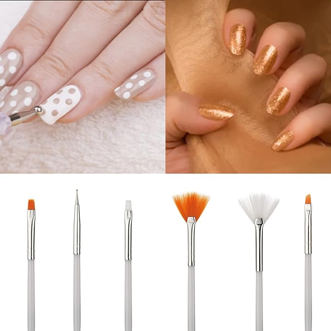 GREEN FABWOOD 15pcs Nail Art Painting Pen Brush