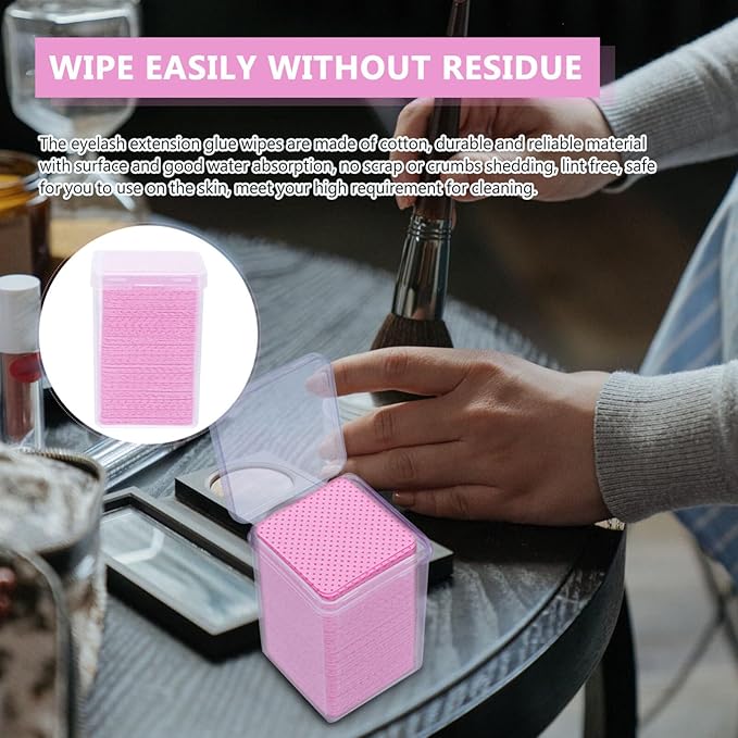 600pcs Cotton Cleaning for Eyelash Extension Removal Practical Tool for Daily Cleaning for Beauty Salons and Home Use Convenient Travel