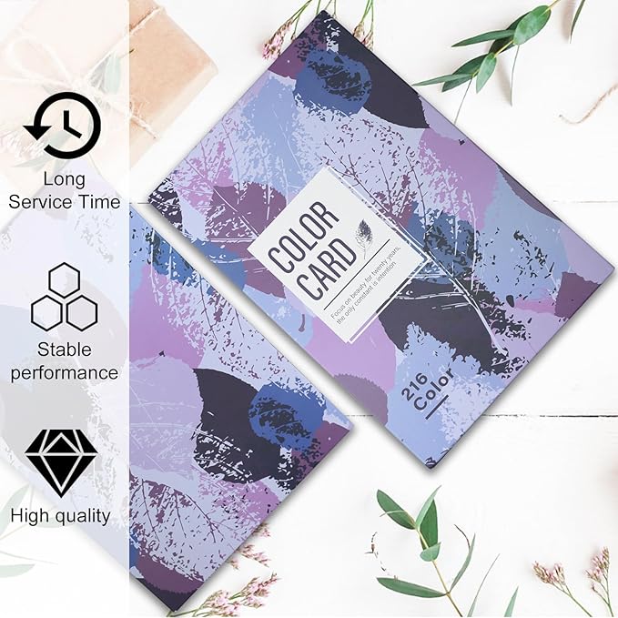 216 Nail Colors Book,Nail Color Display Book with 240 Nail Tips & 1-300 Number Labels,Professional Nail Color Swatches Book for Nail Polish Nails Art Design(Purple)