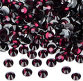 2880PCS Art Nail Rhinestones Non Hotfix Glue Fix Round Crystals Glass Flatback for DIY Jewelry Making with one Picking Pen (ss6 2880pcs, Amethyst)