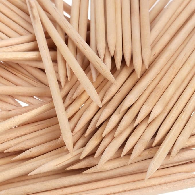 Orange Wood Sticks, Nail Art, Cuticle Pusher Remover, Manicure Pedicure Tool (100 Pieces)