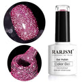 Sparkling Glitter Gel Nail Polish, Red Gel Nailpolish Diamond Gelpolish, Spark Shiny Nail Art, Soak Off U V L E D Nail Gelpolish Starter Manicure Salon DIY at Home RAR87