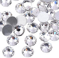 ECYC 1440 Pcs 2.4mm Flatback Crystal Rhinestones, Silver Nail Art Decoration Rhinestones Glitter Glass Gems Stones for DIY Crafts Nails Clothes Shoes Bags Decoration,Clear