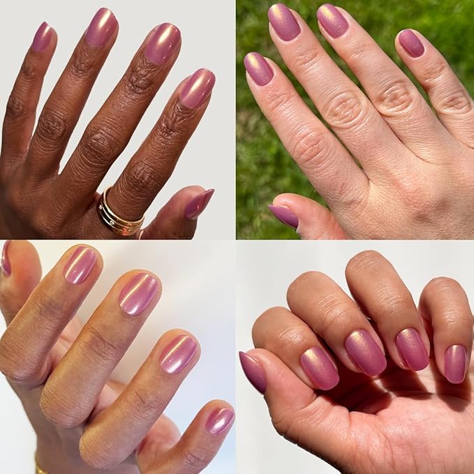 Olive & June Instant Mani Press-On Nails (Glue) | 42 Fake Nails, 21 Sizes | Non-Toxic, Long-Lasting Recycled Materials Realistic Look | Salon-Quality at Home | Extra Short, Round | Baby Starfish