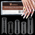 Nicedeco Poly Extension Gel Dual Nail Forms, 120pcs Nail Molds for Builder Extension, 5 Style 12 Size Dual Forms for Gel Nail Tips Nail Art Design Salon DIY Kit 2