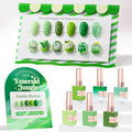 Double Rhythm Glitter Gel Polish Set of 6 Color with Display Borad 15 ml Full Size Cat Eye Magnetic Gel Nail Kit Shimmer Soak Off Manicure Salon DIY at Home (Olive Lime Green- T6-94)