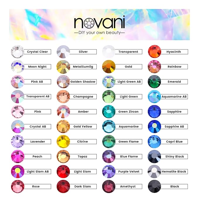 SS6 Non Hotfix Flatback Rhinestones - 1440pcs Glass Nail Gems Crystals for Makeup Bags, Shoes & DIY Decoration (Rose)