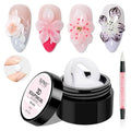 3D Nail Sculpting Gel for Nails Art, White Non-Sticky Hard Solid Molding Nails for Extension Carving Home DIY Manicure with Nail Art Pen DIY at home