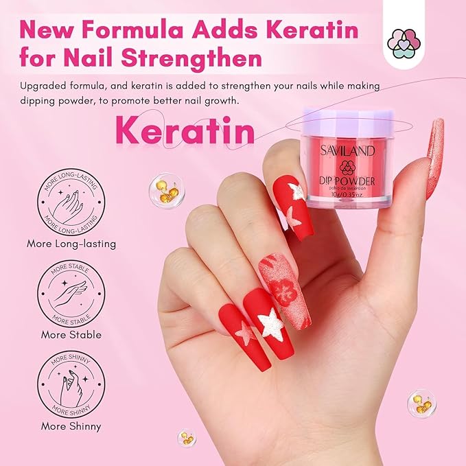SAVILAND Dip Powder Nail Kit with Drill: Starter Set 30 Colors Summer Spring Keratin Dip Nails Powder with Dipping Liquid Set Activator Base Top Coat Cuticle Oil for DIY Manicure Art Christmas Gift