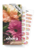 ohora Semi Cured Gel Nail Strips (N Floral Fantasy) - Rainbow, Ombre, Works with Any UV/LED Lamps, Salon-Quality, Long Lasting, Easy to Apply & Remove - Includes 2 Prep Pads, Nail File & Wooden Stick