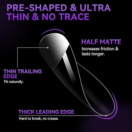 Gelike ec Short Coffin Soft Gel Nail Tip, Gel Full Cover Nail Tips, Soak Off Clear Gelly Tips Pre-Buff PMMA False Press on Nail Tips,12 Sizes-SHORT COFFIN 120PCS