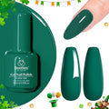 Beetles Green Gel Nail Polish 1 Pcs 15ml Emerald Green Gel Polish Soak Off Uv LED Spring Nails Lamp Needed St Patricks Day Nails Art Manicure Salon DIY Home 0.51Oz Gift for Women
