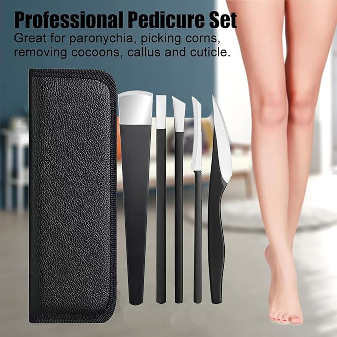 Pedicure Knife Set Callus Knife for Feet Ingrown Toenail Knives Foot Care Tools Dead Skin Removal Nail Scraper File