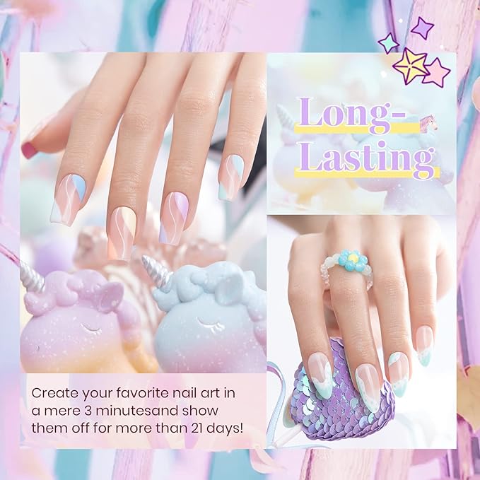 Beetles Pastel Gel Polish Set - 6 Colors Pink Yellow Blue Easter Gel Polish Pastel Soak Off Uv Nail Lamp Gifts for Women Manicure Kit