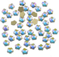 AD Beads Top Czech AB Crystal Flatback Rhinestone Nail Art Decoration Multi Shape (S20 Flower 5mm, 50 Pcs)