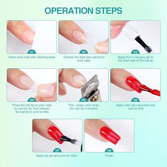 SAVILAND Square Nail Tips – Pre-File Soft Nail Gel Tips Matte Gels X Nails 15 Sizes Natural Nail Tips 360pcs Full Cover No Need Base Gel French Nails Easy to DIY Nail Art Nail Extension DIY Home Gift