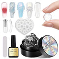 3D Gel Nail Art Kit-Clear Solid Builder Gel for Nails 3D Sculpting Carving Building Modeling Hard Extension for Beginner DIY Salon at Home Cured Needed