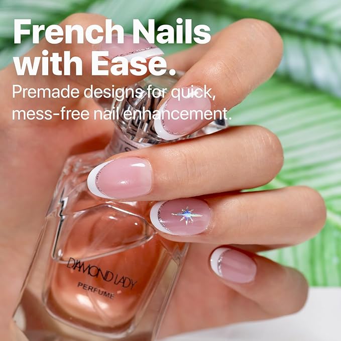 SXC Cosmetics French Tip Press On Nails Pink Series, XS Almond X-Pro Tips Starter Kit